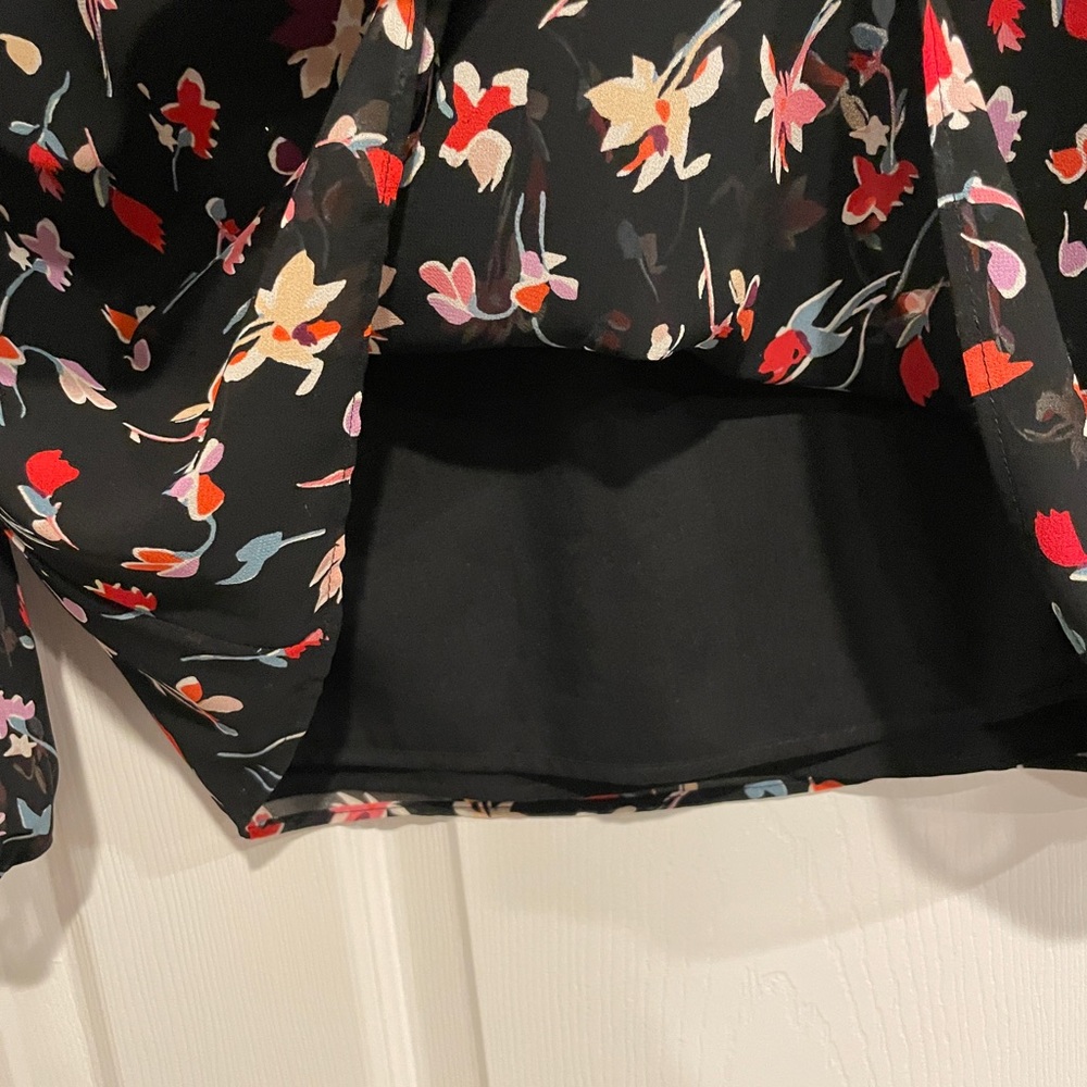 *NWOT* MADEWELL Shirred-Sleeve V- Neck Blouse - Picture 6 of 6